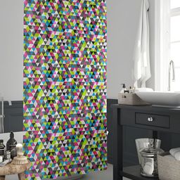 ArtzFolio Black & Green Printed Waterproof Shower Curtain-image-79
