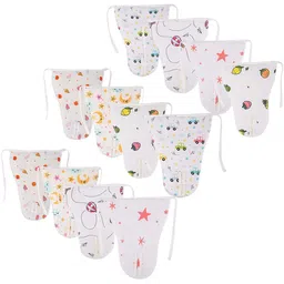 Kuber Industries Kids Set Of 12Washable & Soft Padded Cotton Nappies & Diapers - Large-33