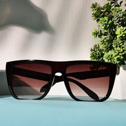Garry Gobbs Unisex Brown Lens & Brown Rectangle Sunglasses with-image-30