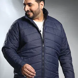 Instafab Plus Size Men Solid Lightweight Quilted Jacket-picture-11