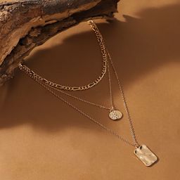 DressBerry Gold-Plated The Dented Charm Multi-Layered Chain-11