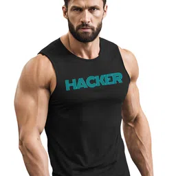 3Colors Printed purePolyester Round Neck Gym Vest VEST-CCUT-HACKER-BLK_M-image-40