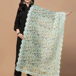 Kaizen TEXO FAB Printed Organza Dupatta-6