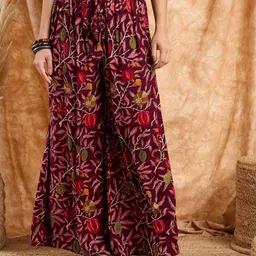 InWeave Women Floral Printed Ethnic Palazzos-image-89