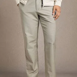 Louis Philippe Sport Men Textured Regular Fit Mid-Rise Trouser-picture-47