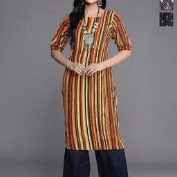 Anouk Rustic Women Pack of-3 Ethnic Motifs Printed Straight Kurtas-image-45
