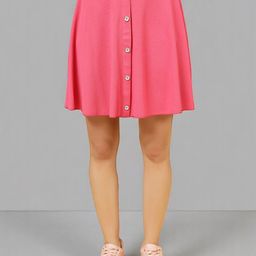 The Roadster Lifestyle Co High-Rise Button Down A-Line Skater Mini Skirt-18