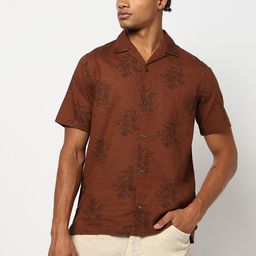 GAP Linen-Cotton Standard Floral Printed Casual Shirt-image-1