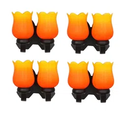 Somil Premium Designer Glass Wall / Night Lamp Elegant & Stylish Dcor Accent for Modern Interiors, color- Orange, Yellow, Size, 30.5 X 25.5 X 30 CM-image-35