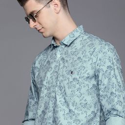 Louis Philippe Jeans Slim Fit Floral Printed Pure Cotton Casual Shirt-image-46