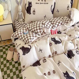 JC HOME Multicoloured Polycotton Double Queen Regular Bedding Set-image-16