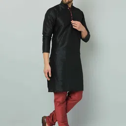 LEMONX Men Regular Pure Silk Kurta with Pyjamas image 2