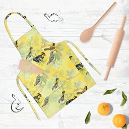 ArtzFolio Yellow & Green Printed Cotton Aprons-35