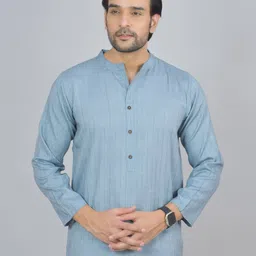 Anouk Rustic Men Thread Work Handloom Pathani Kurta-picture-12