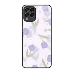 QRIOH Floral Printed Lightweight Silicone Samsung Galaxy M53 5G Glass Back Case-image-84