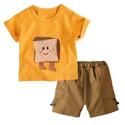 Bold N Elegant Boys Spongebob Printed Round Neck Pure Cotton T-shirt with Shorts-image-63