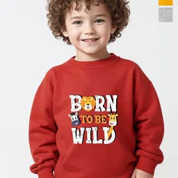 x2o Unisex Kids Pack Of 3 Typography Printed Round Neck Cotton Pullover Sweatshirts-28