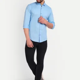 Mast & Harbour Men Slim Fit Sheer Casual Shirt-picture-5
