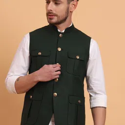 Aspriya Pure Cotton Bandhgala Jacket-30
