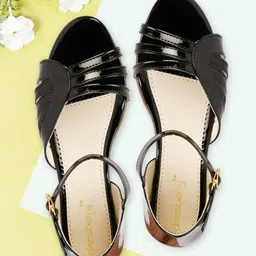 DressBerry Women Textured Ballerinas with Buckles Flats-picture-4