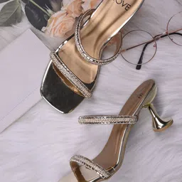Jove Embellished PU Party Slim Heeled Sandals-15