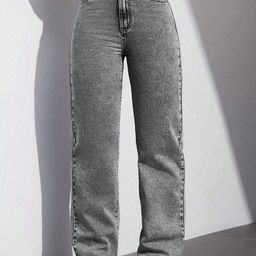 PLUS 91 Women Comfort Straight Fit High-Rise Low Distress Stretchable Jeans-image-54