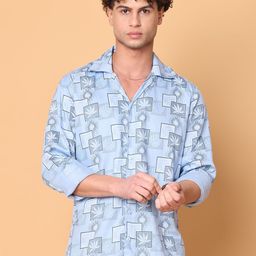 THE BEETEL HOUSE Men Floral Sheer Printed Casual Shirt-picture-17