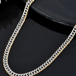 VOJ Men Brass Silver-Plated Chain-image-0