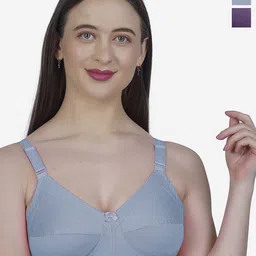 SHYAM SONS FLAIR Women Pack 0f 2 Solid Full Coverage Non Padded Non-Wired Minimizer Bra-4