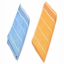 RRC Blue & Yellow 2 Pieces Striped 500 GSM Cotton Towel Set-picture-13