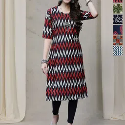7Threads Women Ethnic Motifs Printed Sequinned Floral Crepe Kurta-image-82