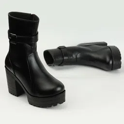 STRASSE PARIS Women Platform Heeled Boots-picture-46