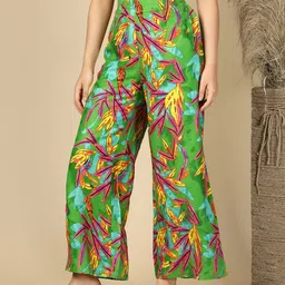 PYNK Women Printed Knitted Palazzos-picture-5
