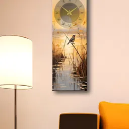 OLIVE TREE Beige & Grey Printed Wooden Contemporary Analogue Wall Clock-10