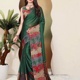 SUPERLAXMI Floral Pure Chiffon Saree-image-13