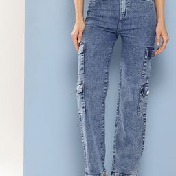 BAESD Girls Comfort Relaxed Fit Clean Look Heavy Fade Stretchable Jeans-image-71