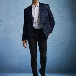 VASTRAMAY  Men Slim-Fit Single-Breasted Two-Piece Suits-image-72
