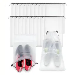 atorakushon White Set of 6 Reusable Shoes Organiser Organisers-18