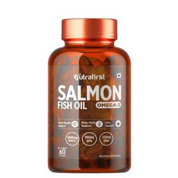 NUTRAFIRST Salmon Fish Oil With 1000 mg Of Omega 3 Softgels - 60 Softgels-0
