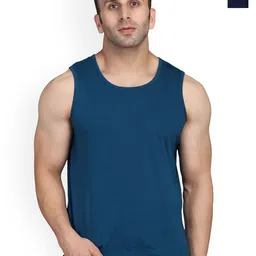 SLOWLORIS Pack Of 2 Sleeveless Bio Washed Combed Cotton Gym Vests-picture-35