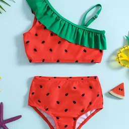YK Infant Girls Printed Top & Briefs Swim Set-40