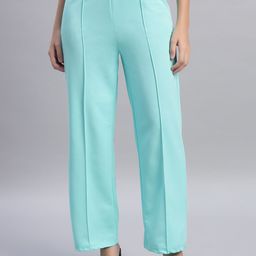 DIZON Women Striped Original Straight Fit Easy Wash Trousers-image-87