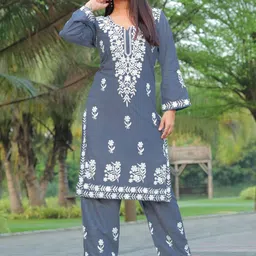 LeeliPeeri Designer Embroidered Straight Kurta Set-picture-11