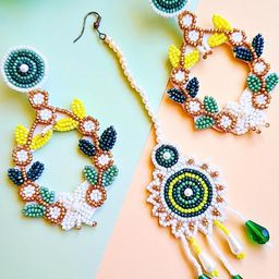 Tipsy closet Women Green Jewellery Set-image-65