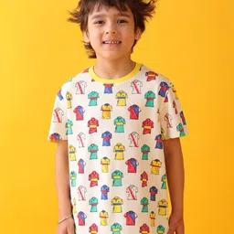 Anthrilo Boys Printed Tropical Pockets T-shirt-image-22
