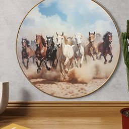 Myntra Elegant Homes White & Blue 1 Piece Wood Birds and Animals Wall Paintings-picture-57
