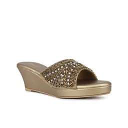 Inc 5 Women Embellished Ethnic Wedge Mules-image-1