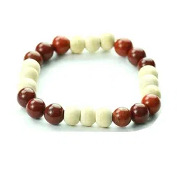 Divine souvenirs Unisex Wooden Artificial Beaded Elasticated Bracelets-55