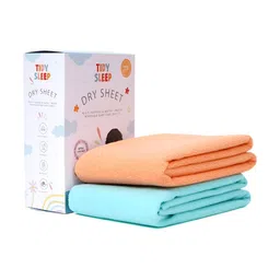 TIDY SLEEP Orange & Blue 2 Pieces Waterproof & Reusable Bed Protector Baby Drysheet-image-73