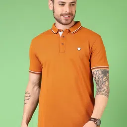 V-Mart Men Polo Collar Applique T-shirt-image-93